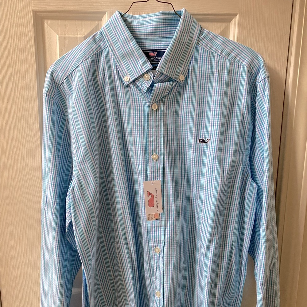Men’s Vineyard Vines Classic Fit Plaid Dress Shirt.